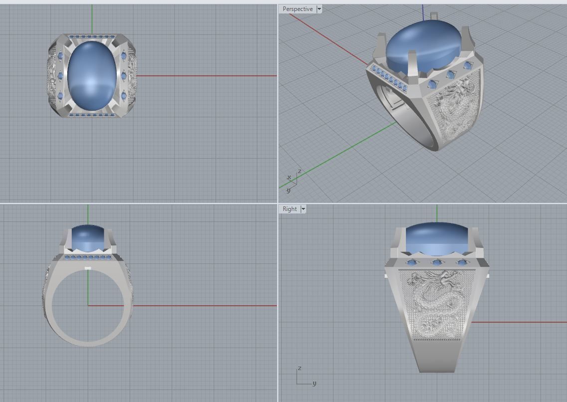 Ring men 3D model_2