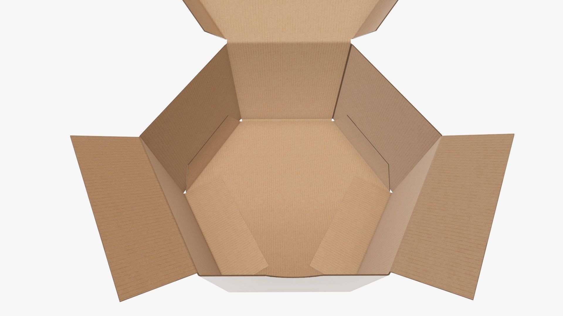 Paper box packaging open 01 cardboard white 3D model_3