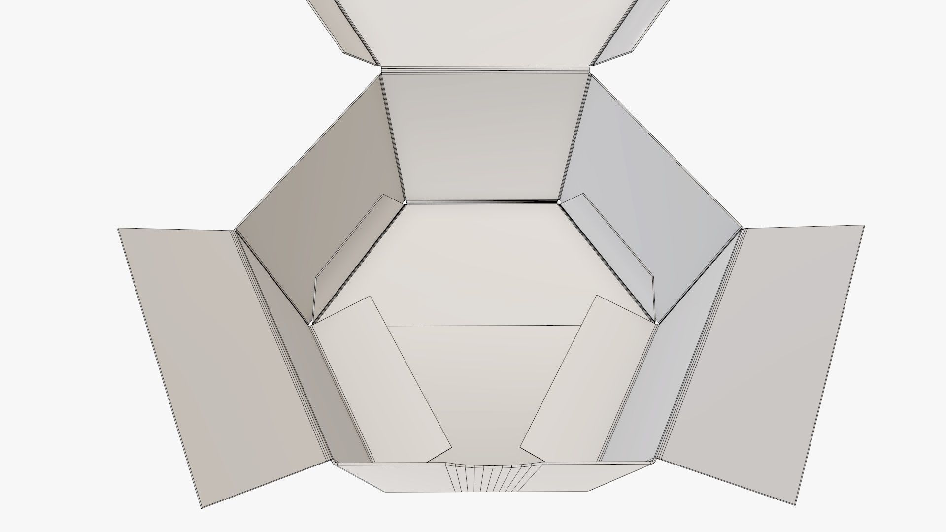 Paper box packaging open 01 cardboard white 3D model_8