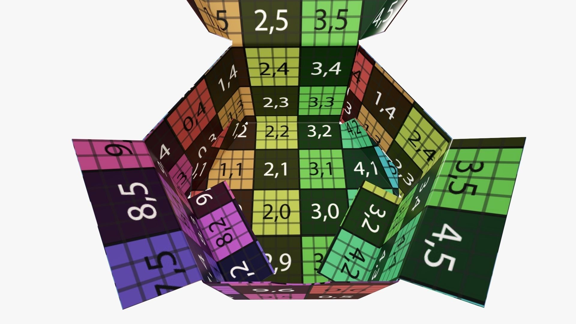 Paper box packaging open 01 cardboard white 3D model_13