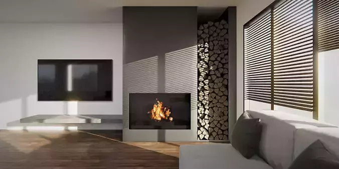 Fireplace Scene