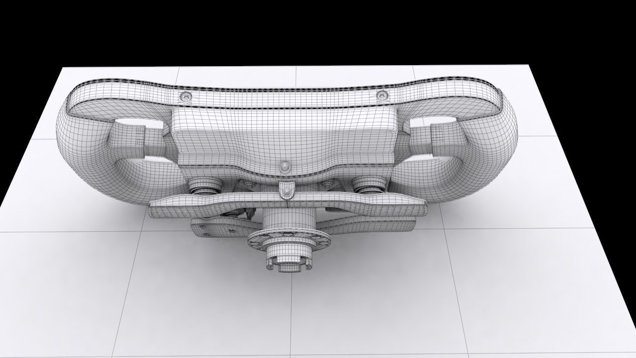 Racing Steering Wheel 3D model_4