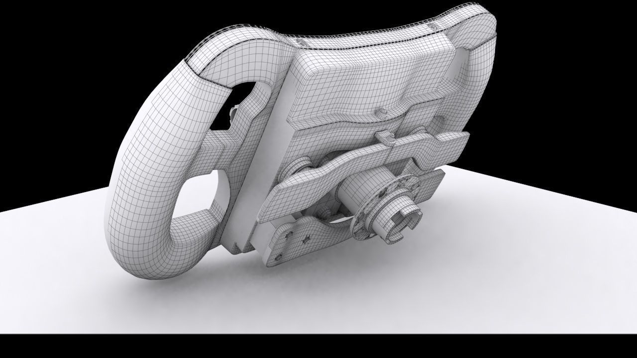 Racing Steering Wheel 3D model_7