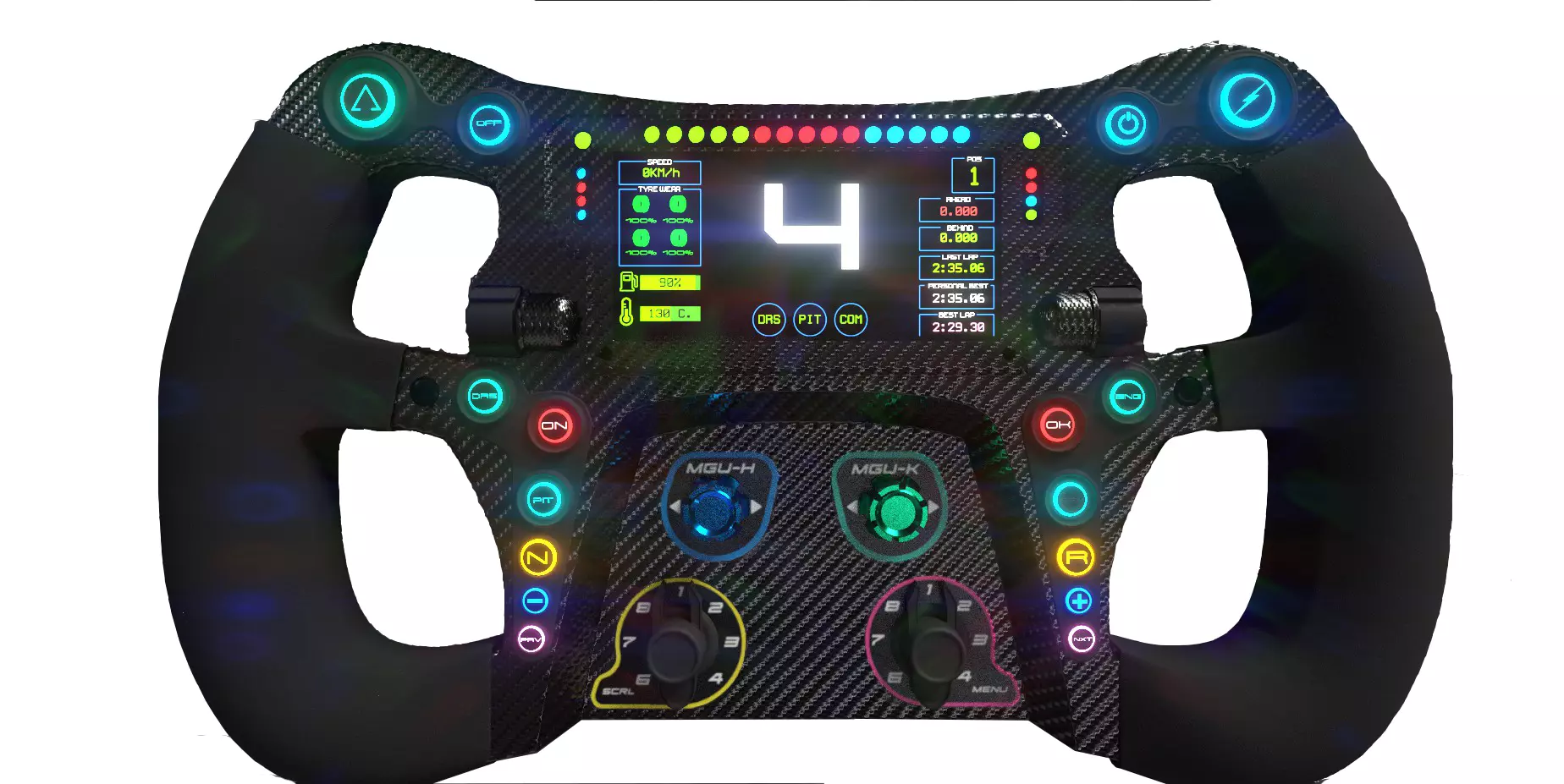 Racing Steering Wheel 3D model_0