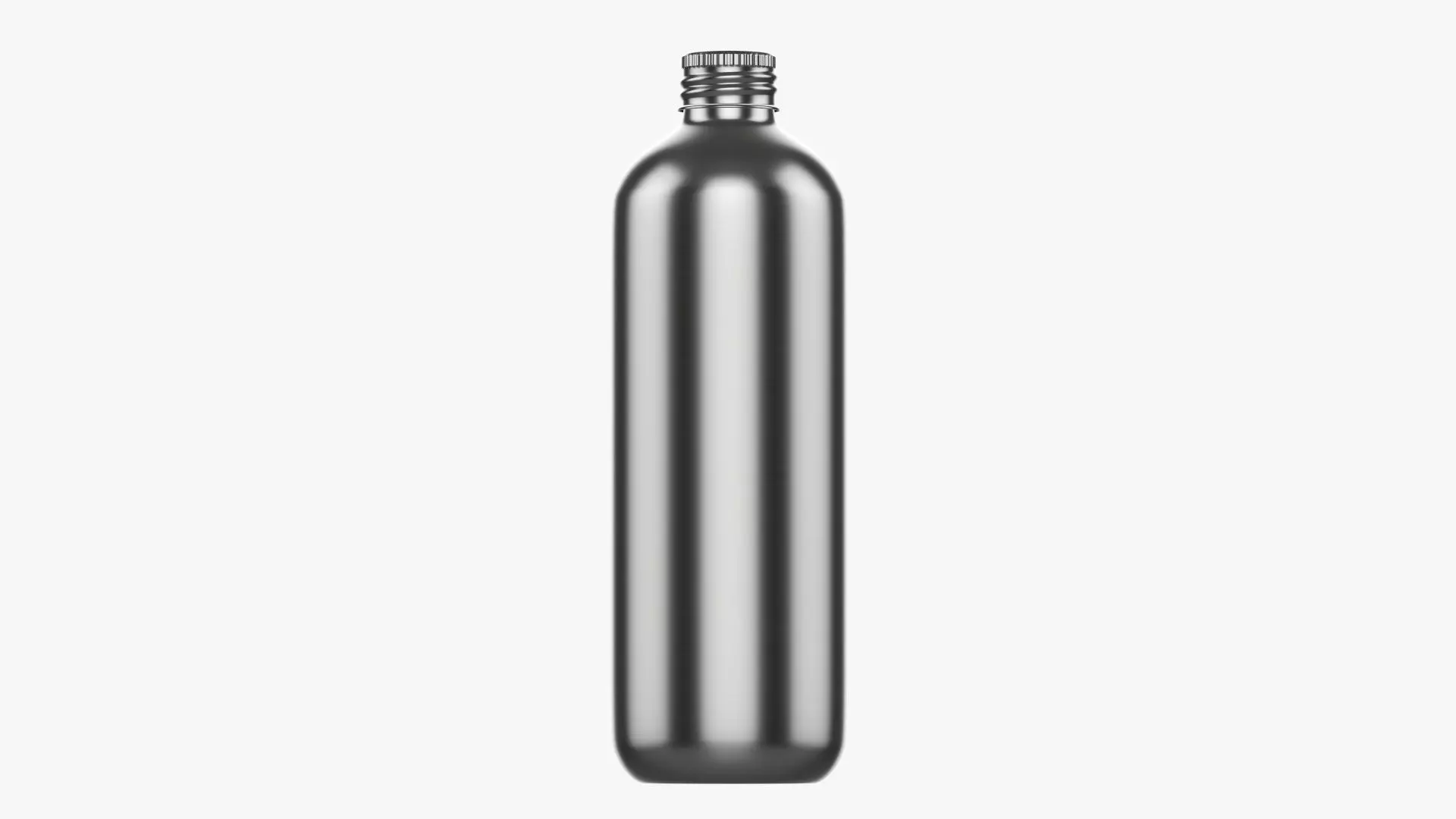 Bottle with cap metal large 3D model