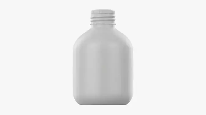 Bottle with cap metal small 3D model