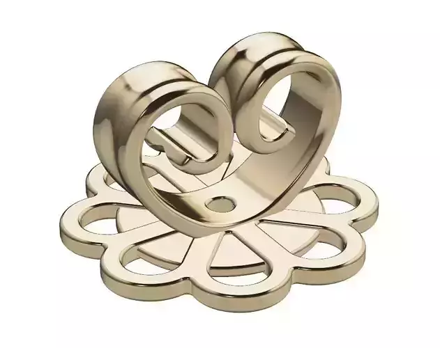 Special Designed Flower Earring Backing 3D print model