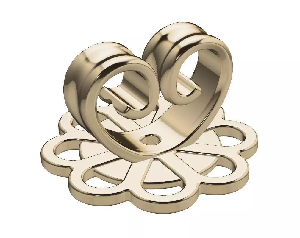 Special Designed Flower Earring Backing 3D print model