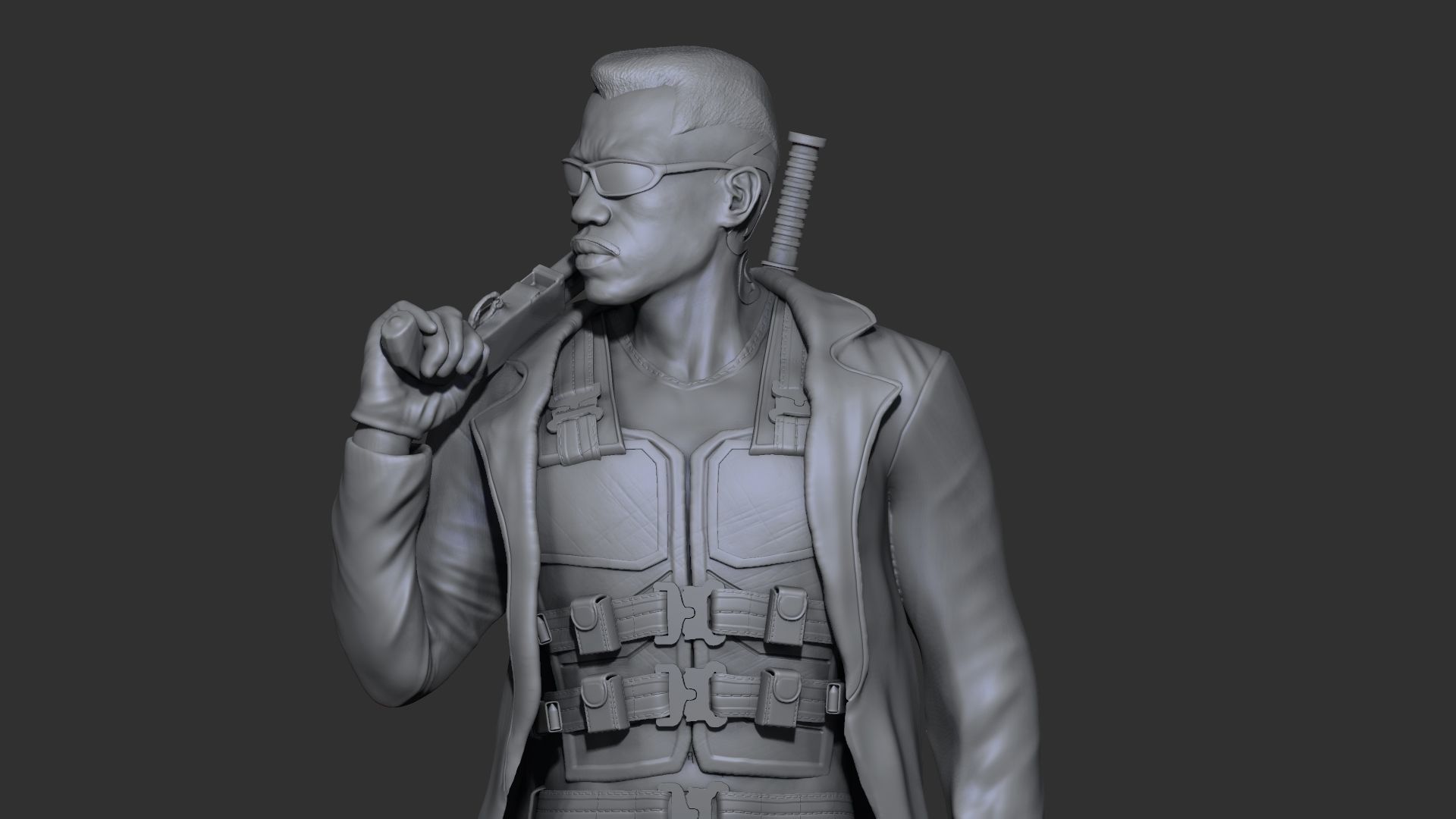 Blade - Likeness Wesley Snipes - 3d Print 3D print model_6