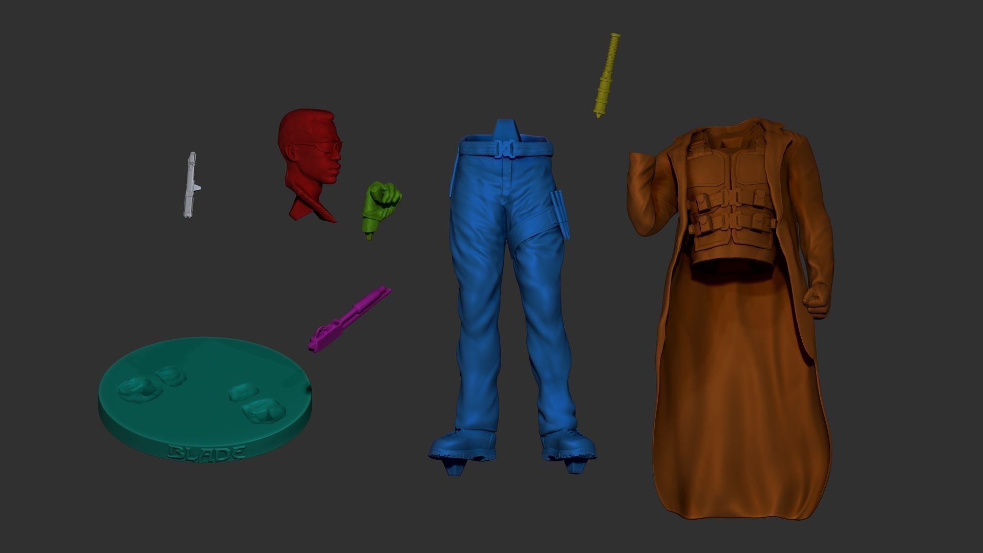 Blade - Likeness Wesley Snipes - 3d Print 3D print model_12