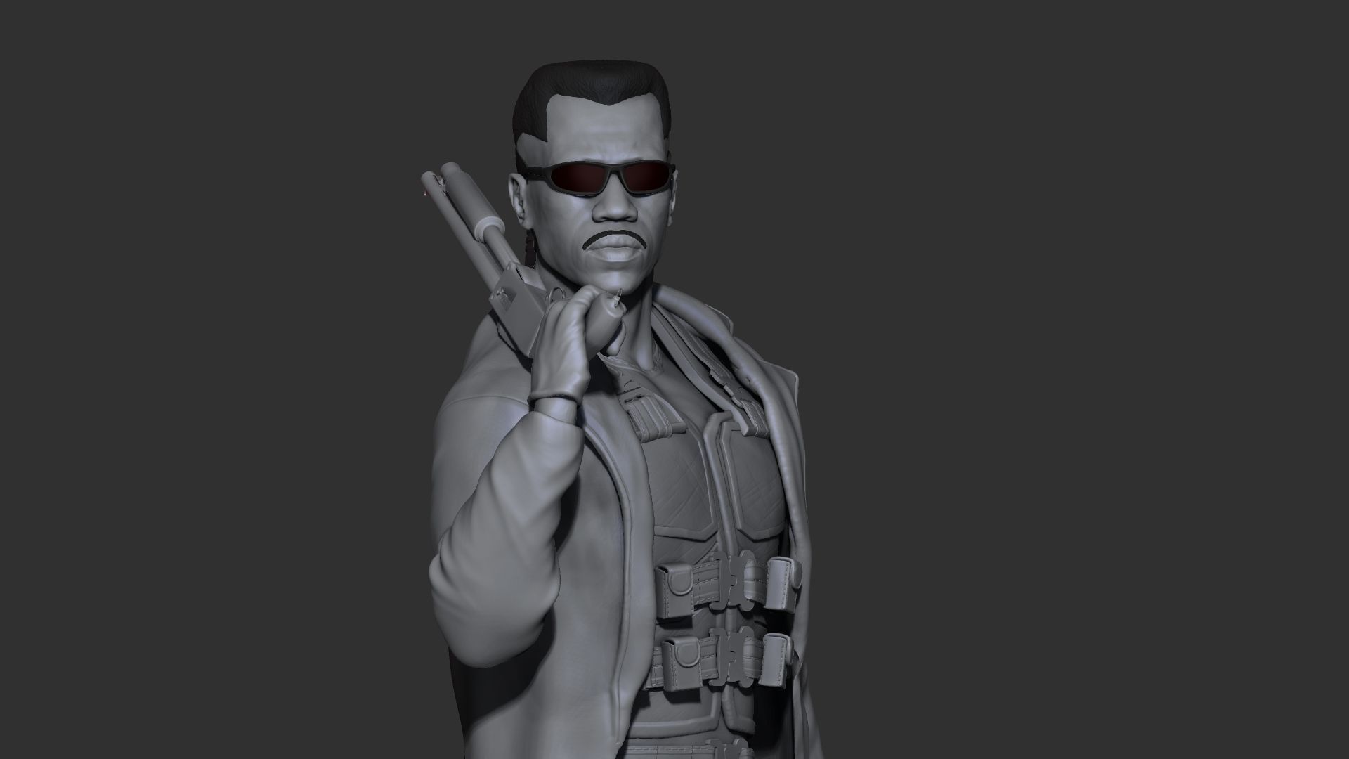 Blade - Likeness Wesley Snipes - 3d Print 3D print model_8