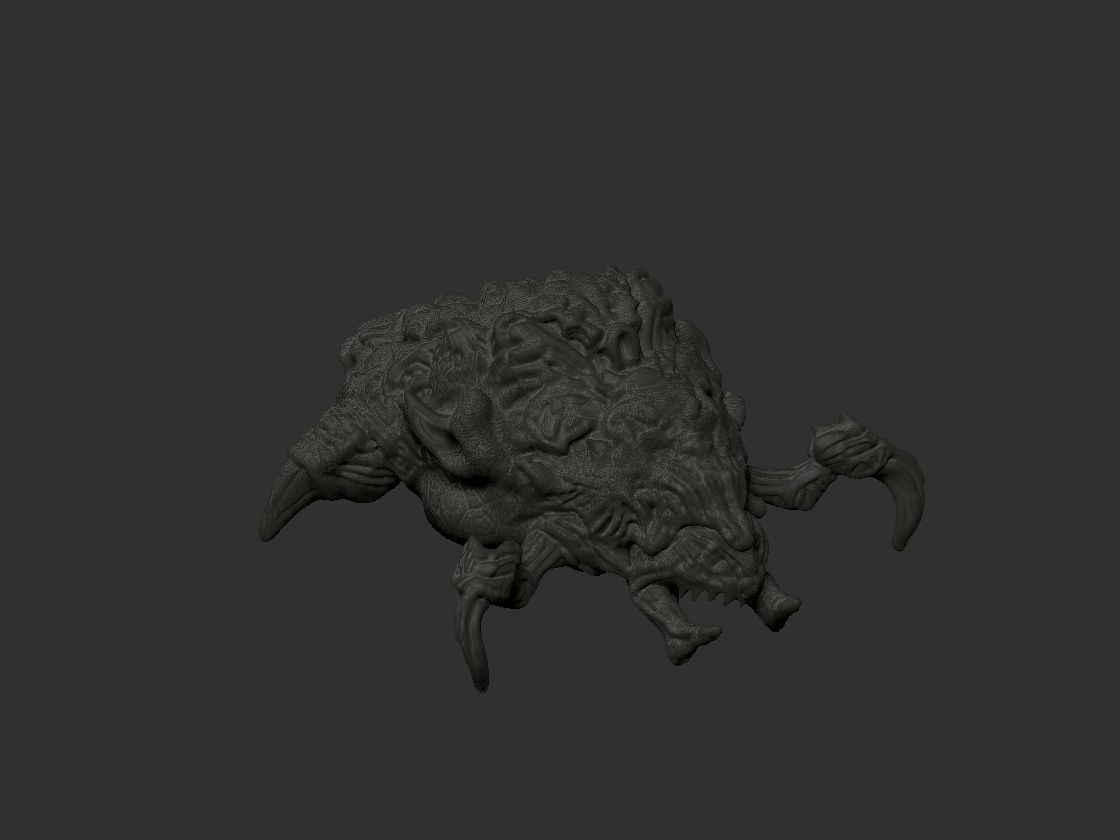 creature bug worm alien scifi  3D model_2