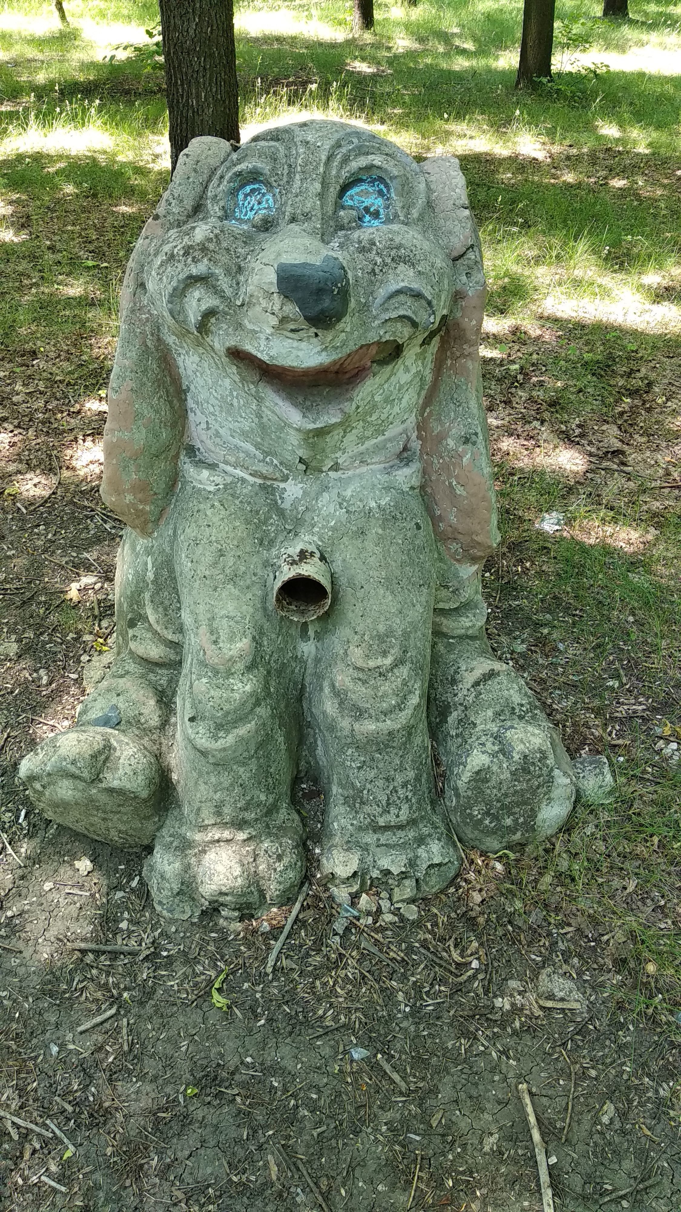 Puppy statue Low-poly 3D model_13