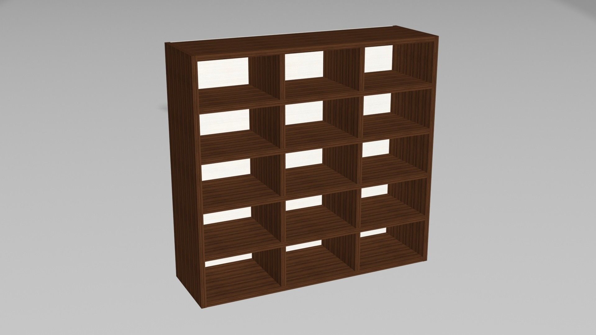 4 Piece Bookcase Set 3D model_3