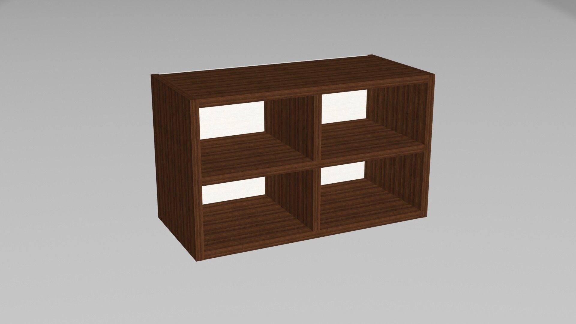 4 Piece Bookcase Set 3D model_1