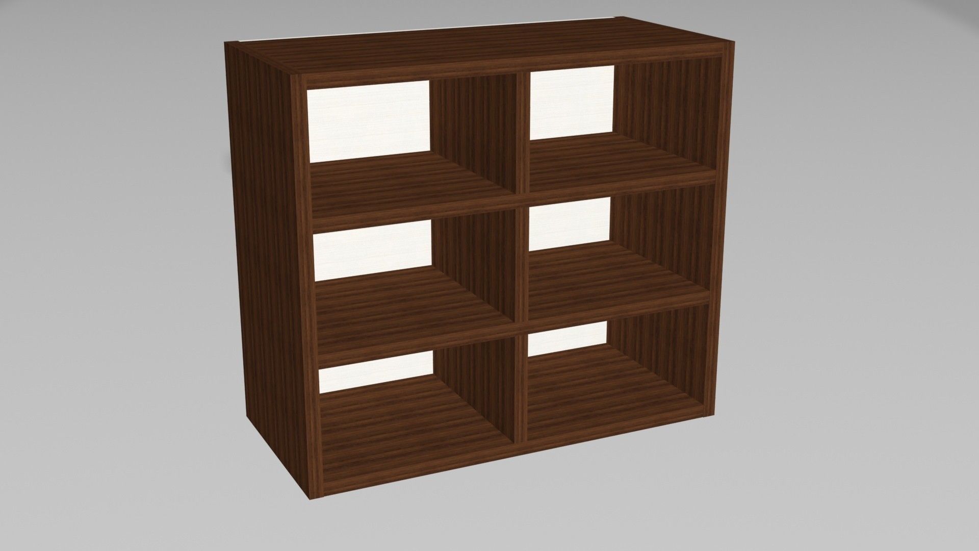 4 Piece Bookcase Set 3D model_2