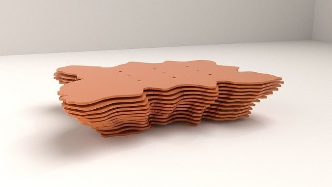 parametric coffee table 3D model 01 3D model