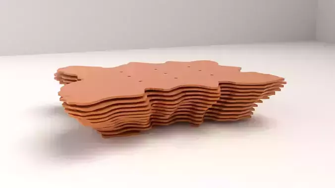 parametric coffee table 3D model 01 3D model