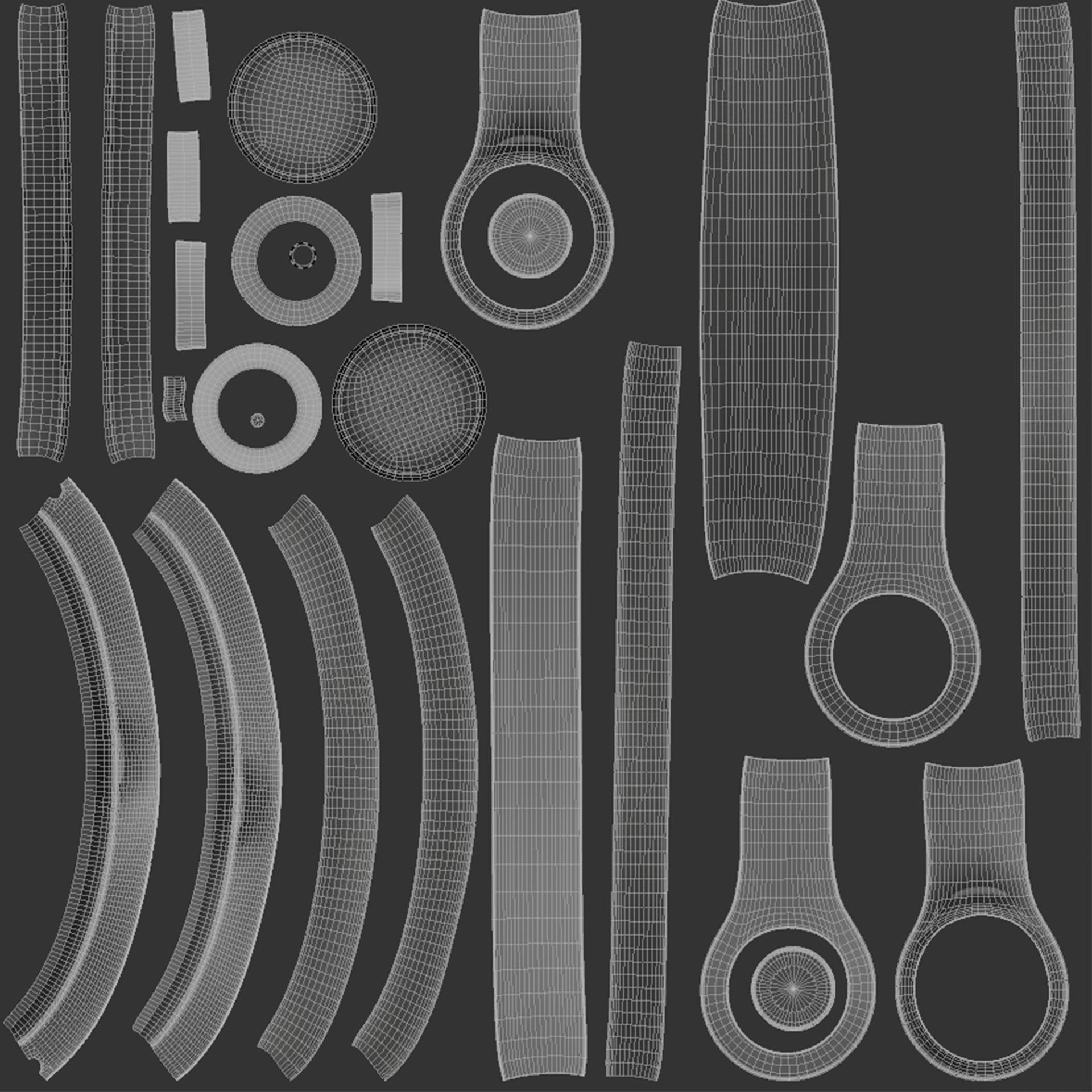 On-Ear Headphones Low-poly 3D model_5