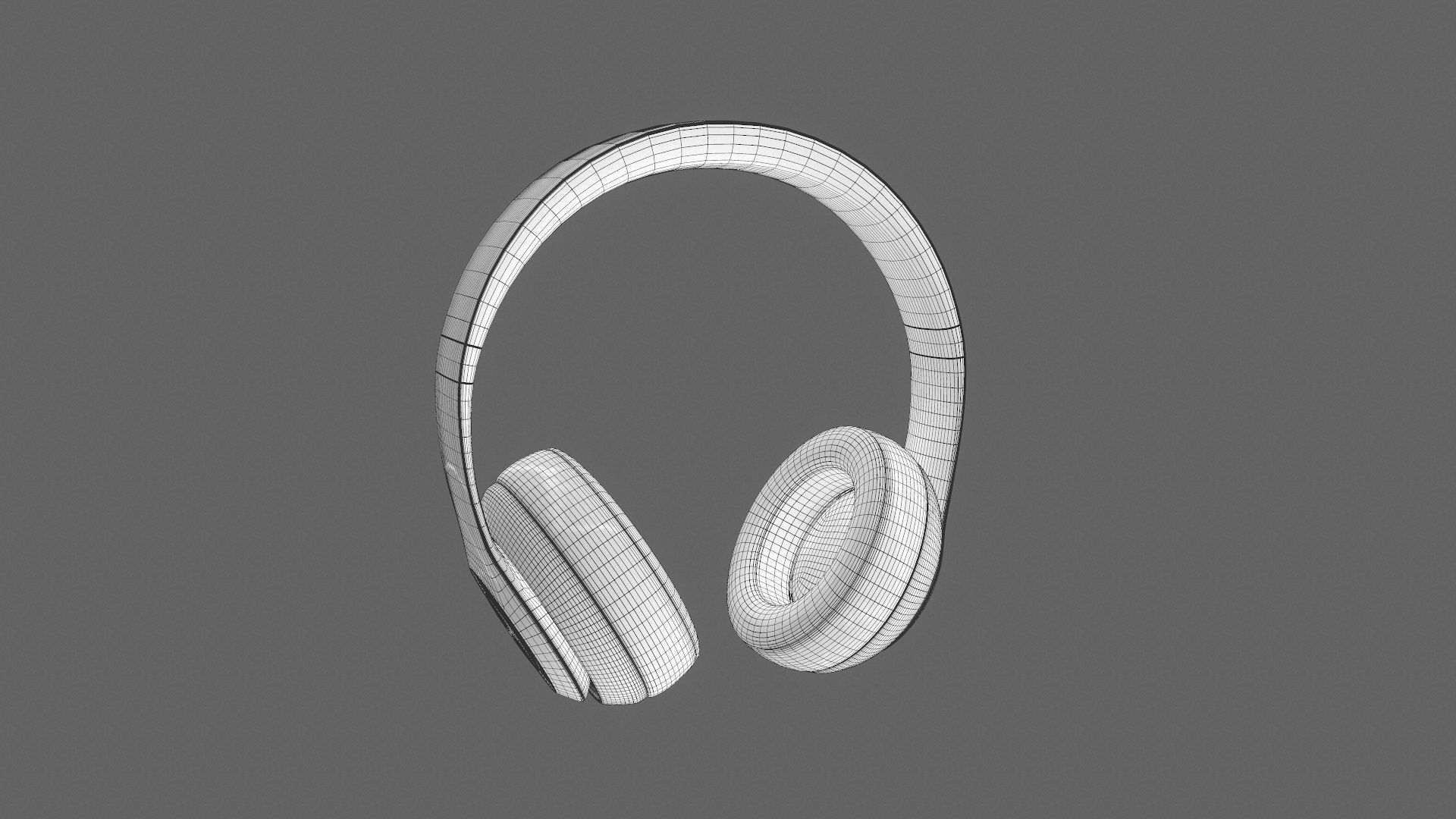 On-Ear Headphones Low-poly 3D model_8