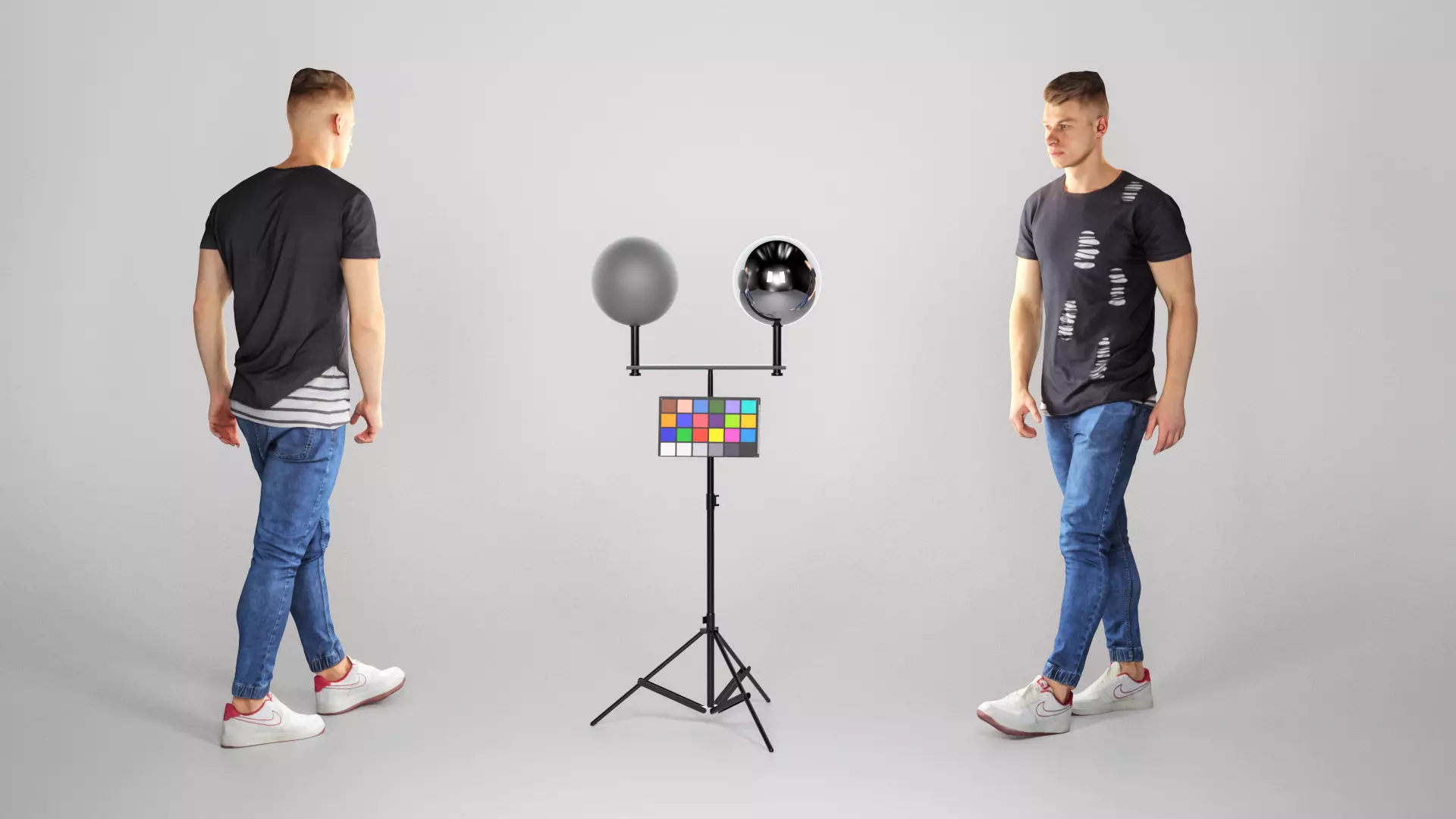 Handsome young man walking 142 Low-poly 3D model_0