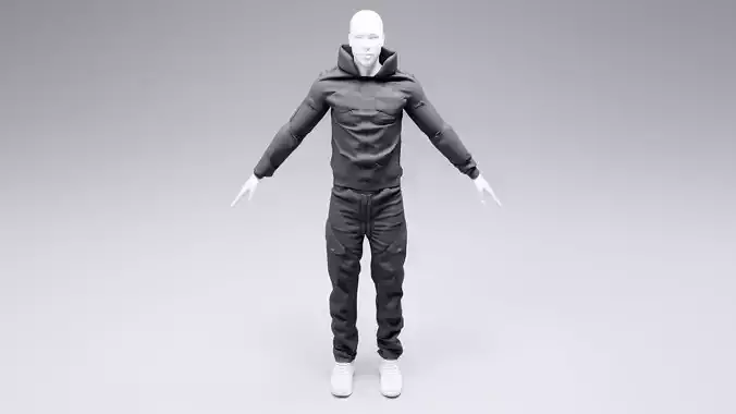 Cyberpunk jacket and pants 3D model