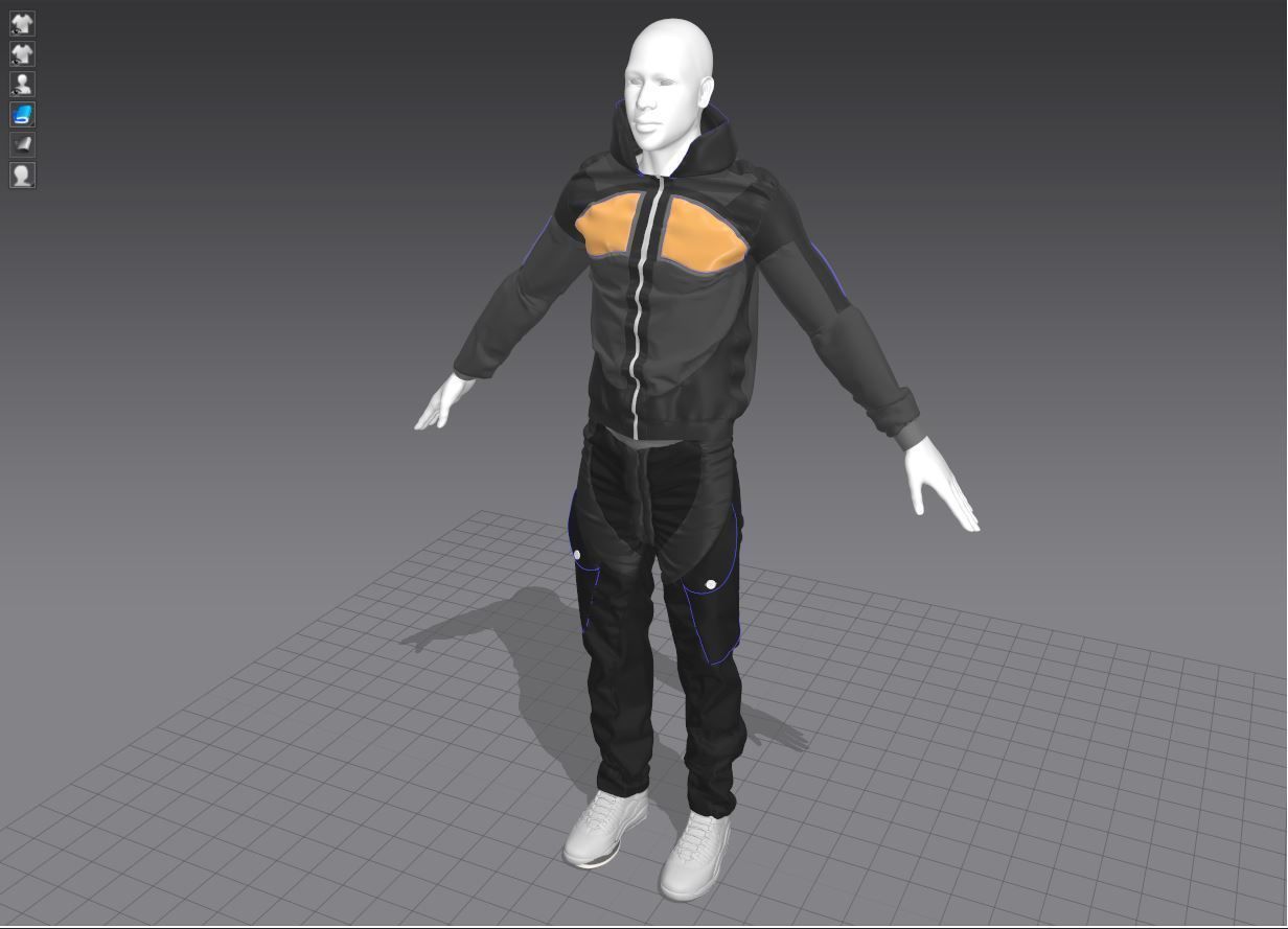 Cyberpunk jacket and pants 3D model_6