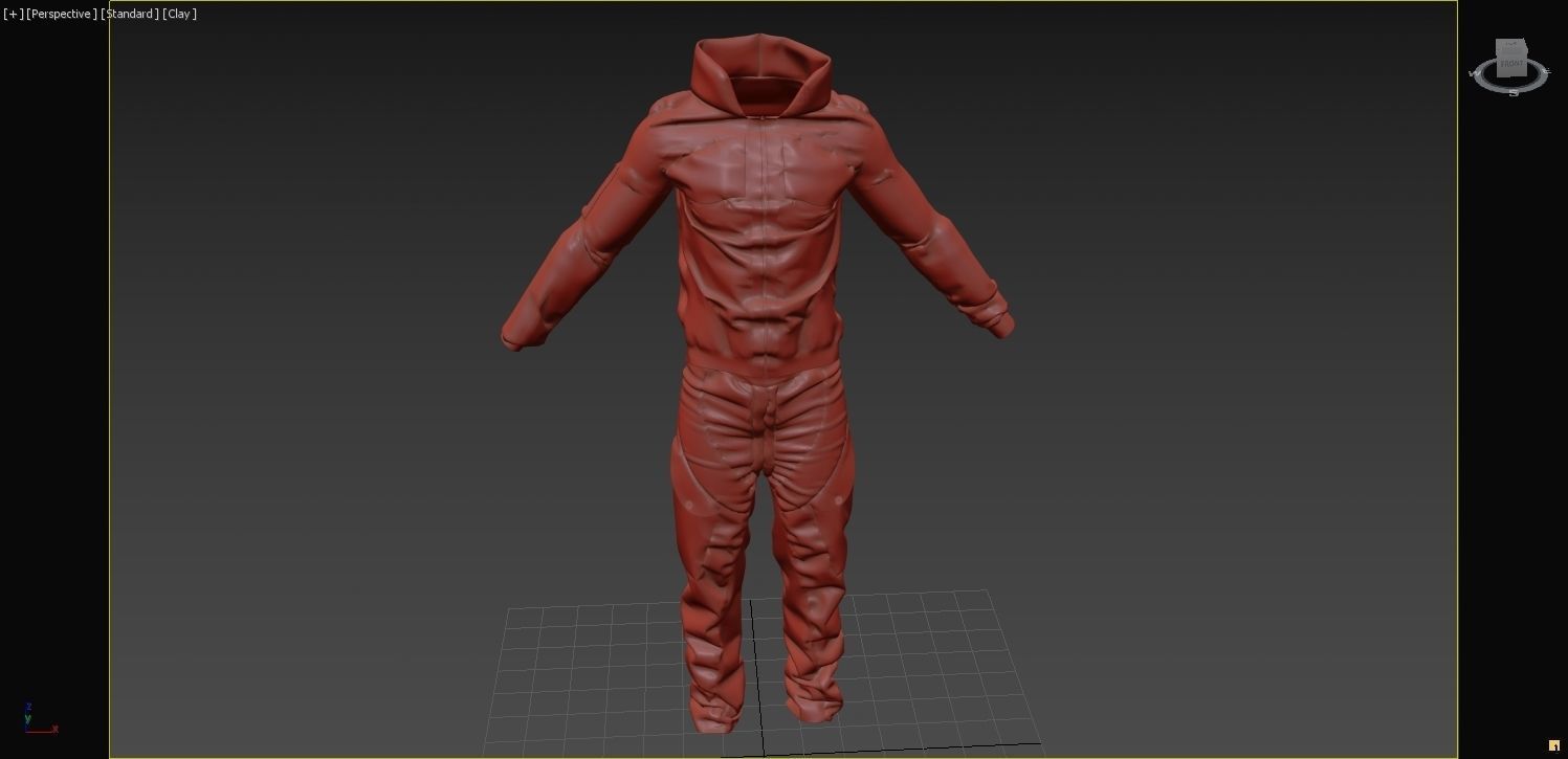 Cyberpunk jacket and pants 3D model_2