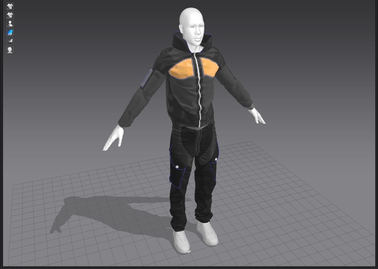Cyberpunk jacket and pants 3D model_5