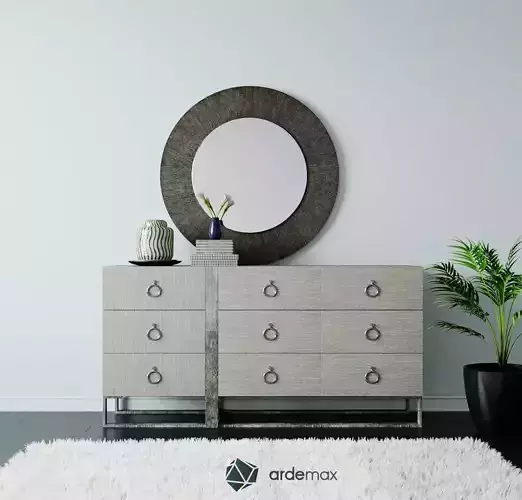 Dresser with decor set by Bernhardt Furniture