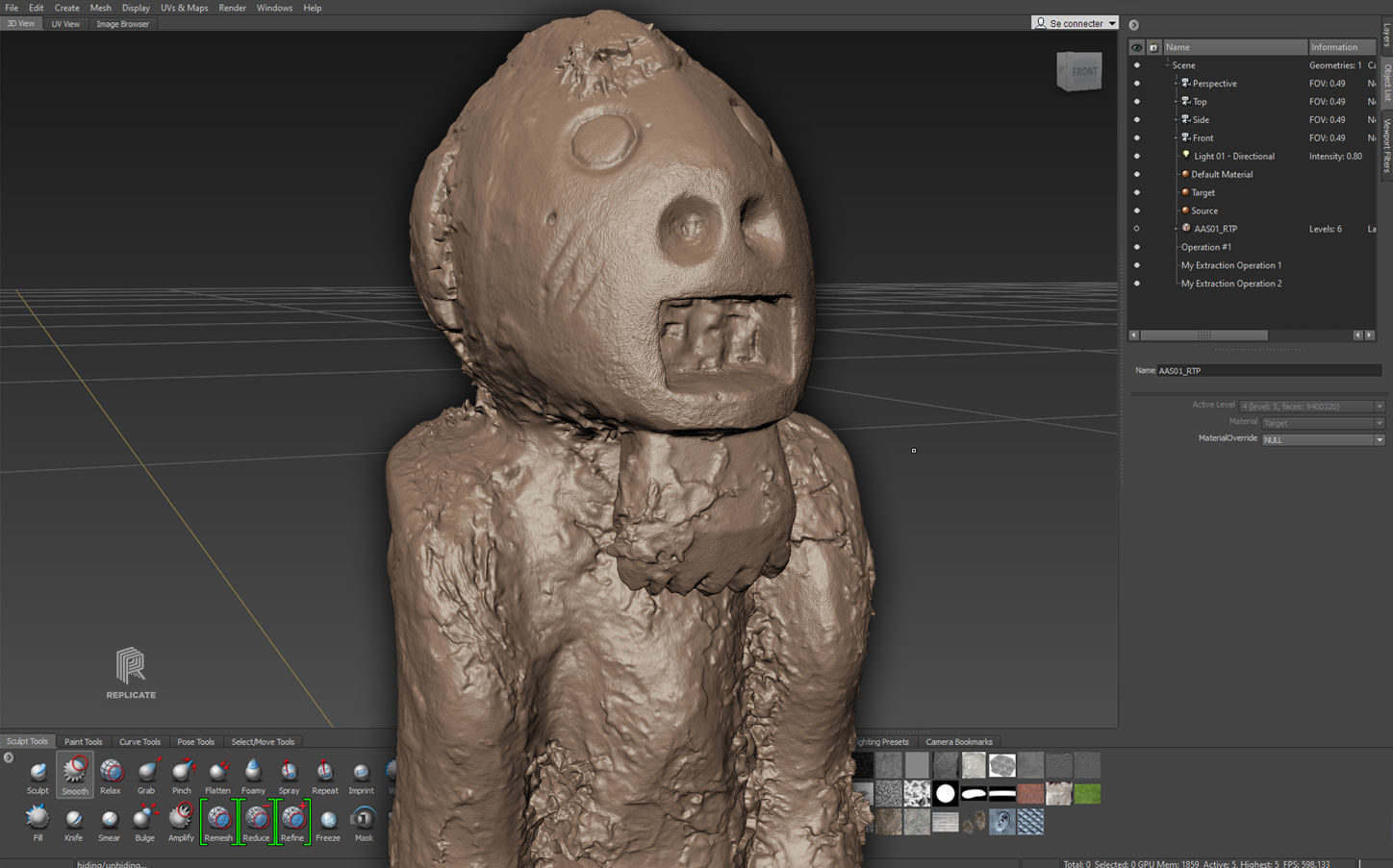 Decoration - African Statue 05 -  Low-poly 3D model_54