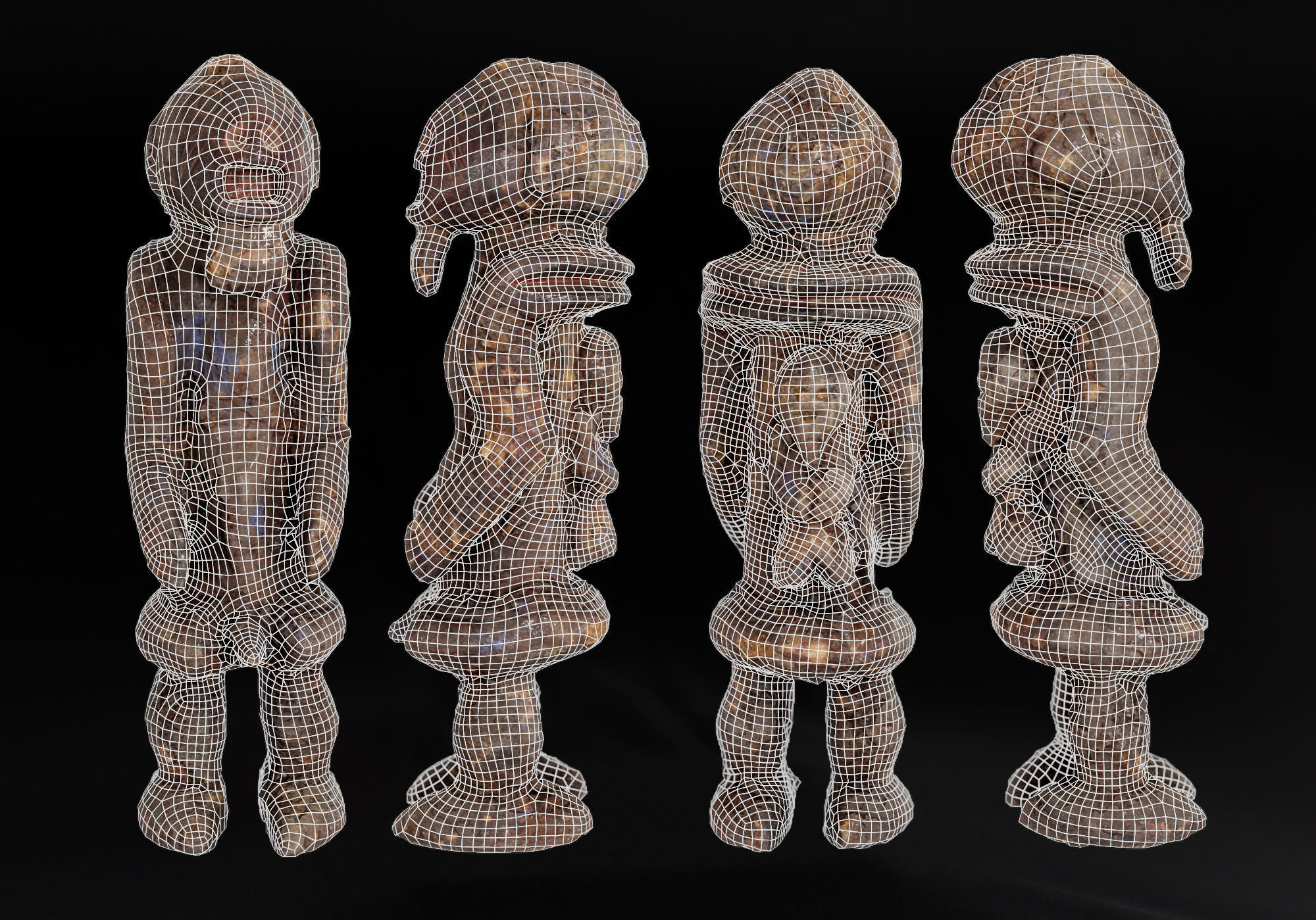 Decoration - African Statue 05 -  Low-poly 3D model_52