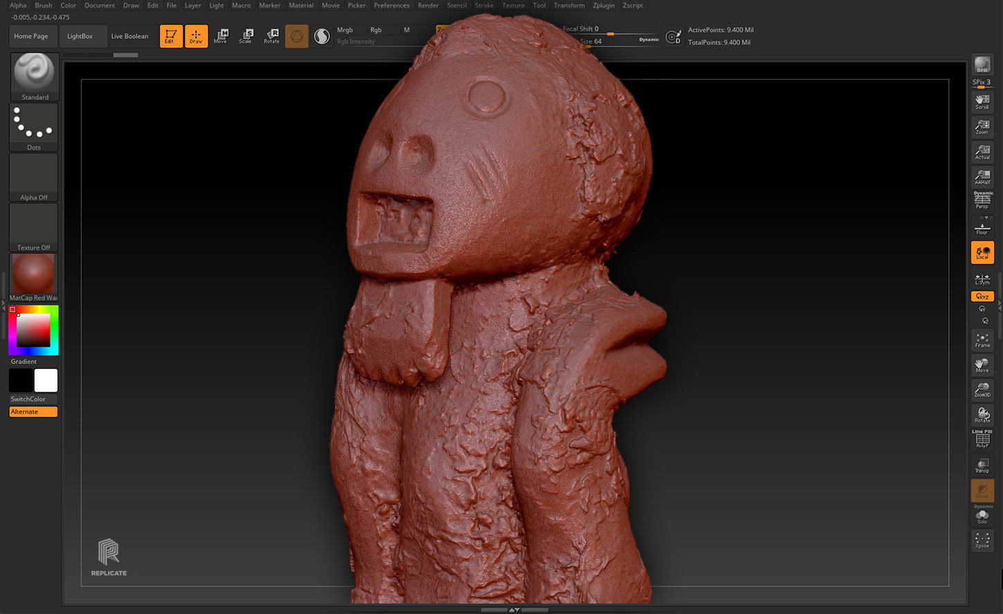 Decoration - African Statue 05 -  Low-poly 3D model_55