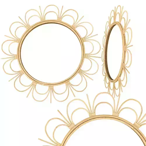 Black Velvet Studio Round decorative Mirror