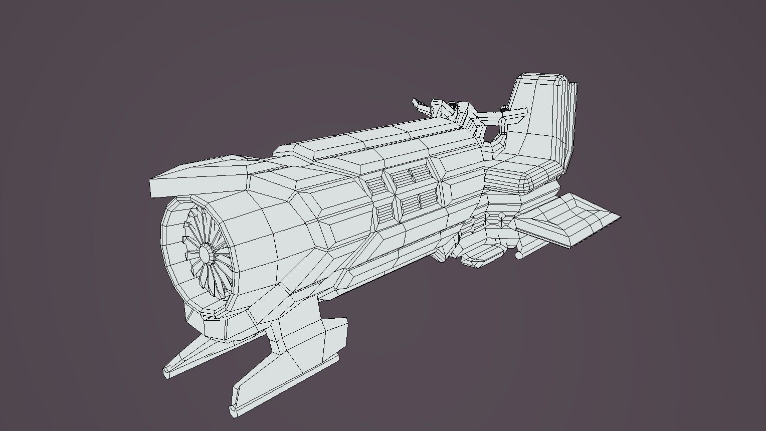 LS-340 Land Speeder Low-poly 3D model_1