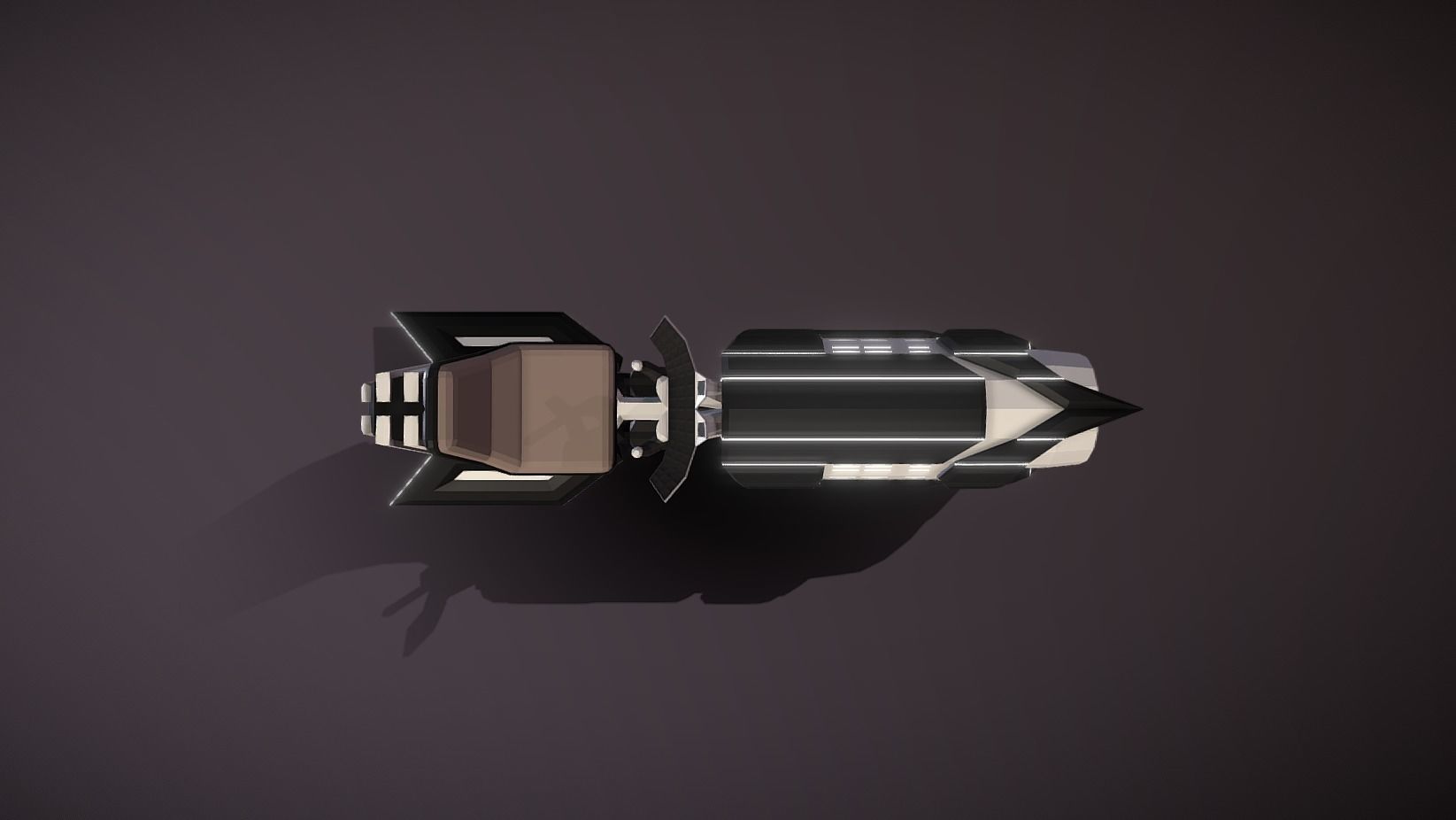 LS-340 Land Speeder Low-poly 3D model_4