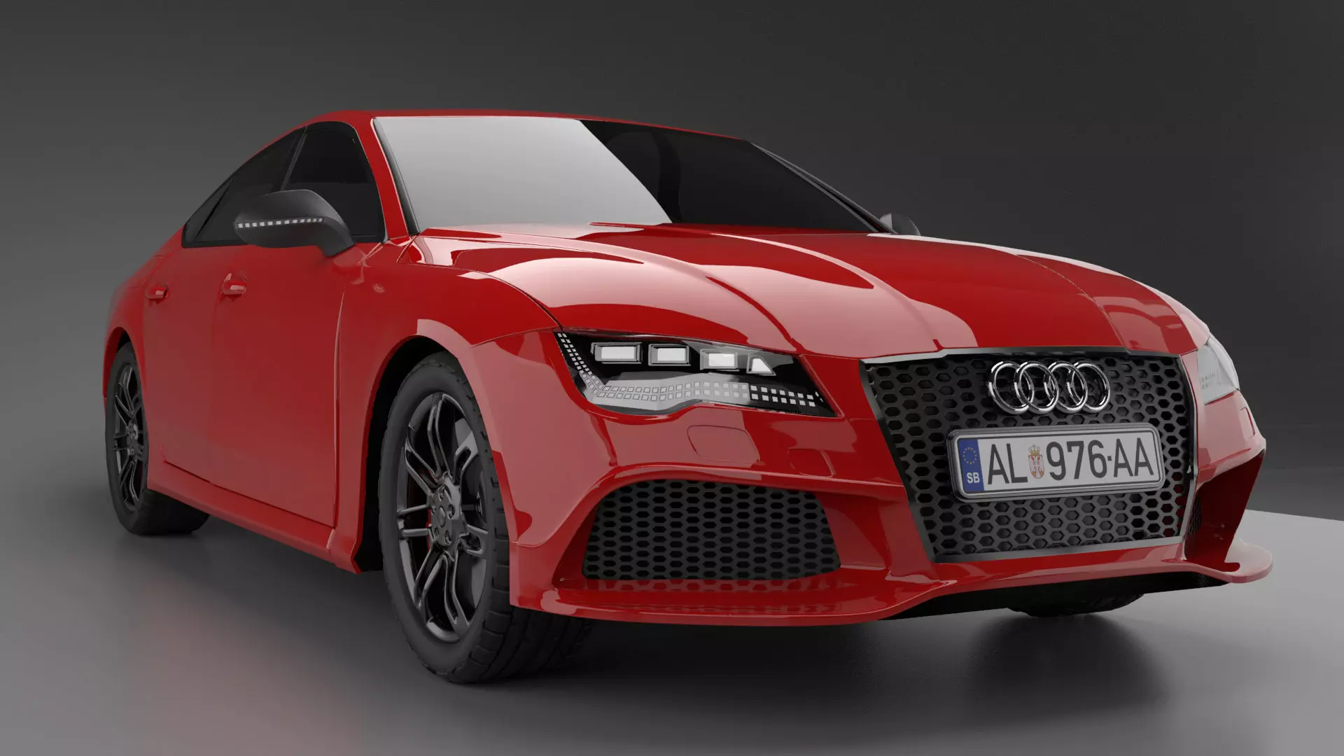 Car - Audi RS7 Sportsback   Low-poly 3D model_0