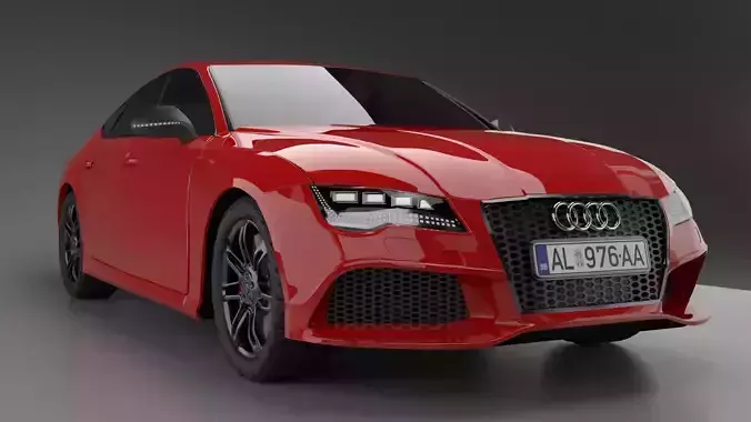 Car - Audi RS7 Sportsback   Low-poly 3D model