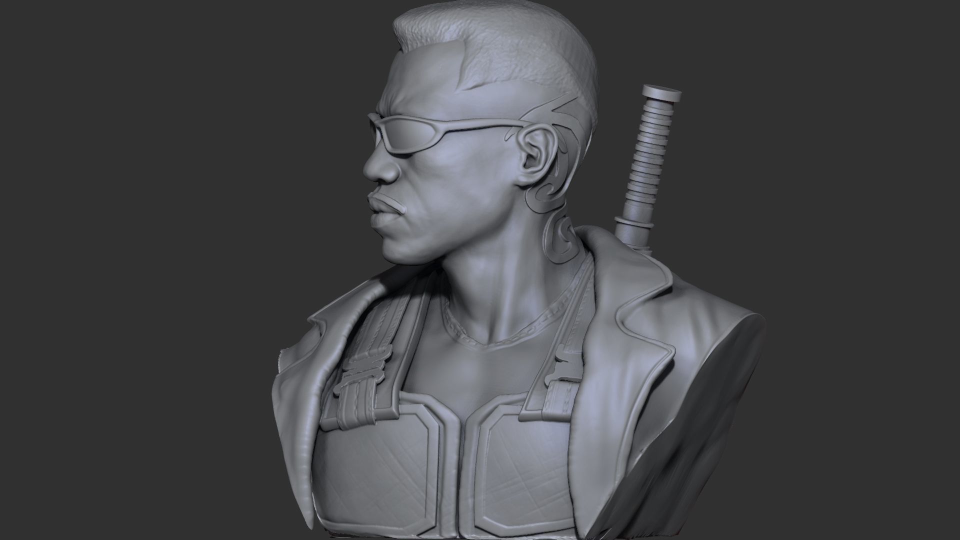 Bust Blade - 3D Print 3D print model_9