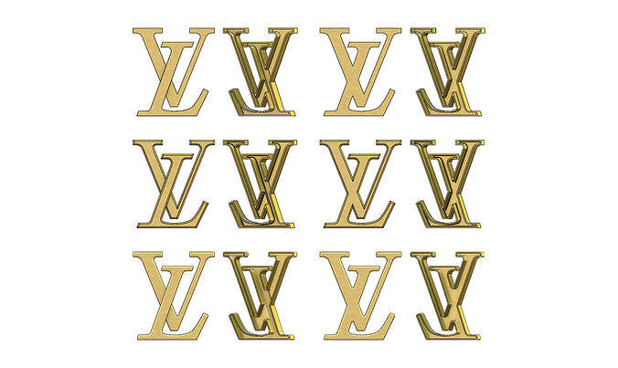 Louis Vuitton logo replica 3D print model