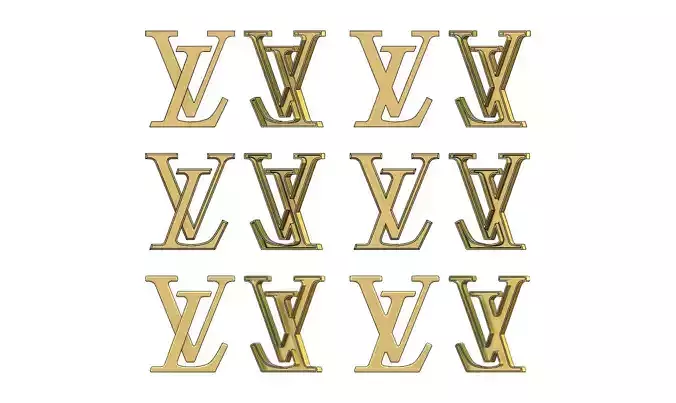 Louis Vuitton logo replica 3D print model