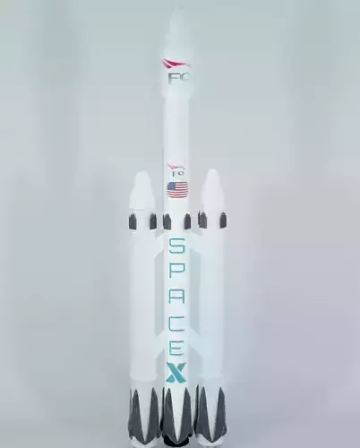 Falcon 9 Heavy LowPoly Model Free low-poly 3D model