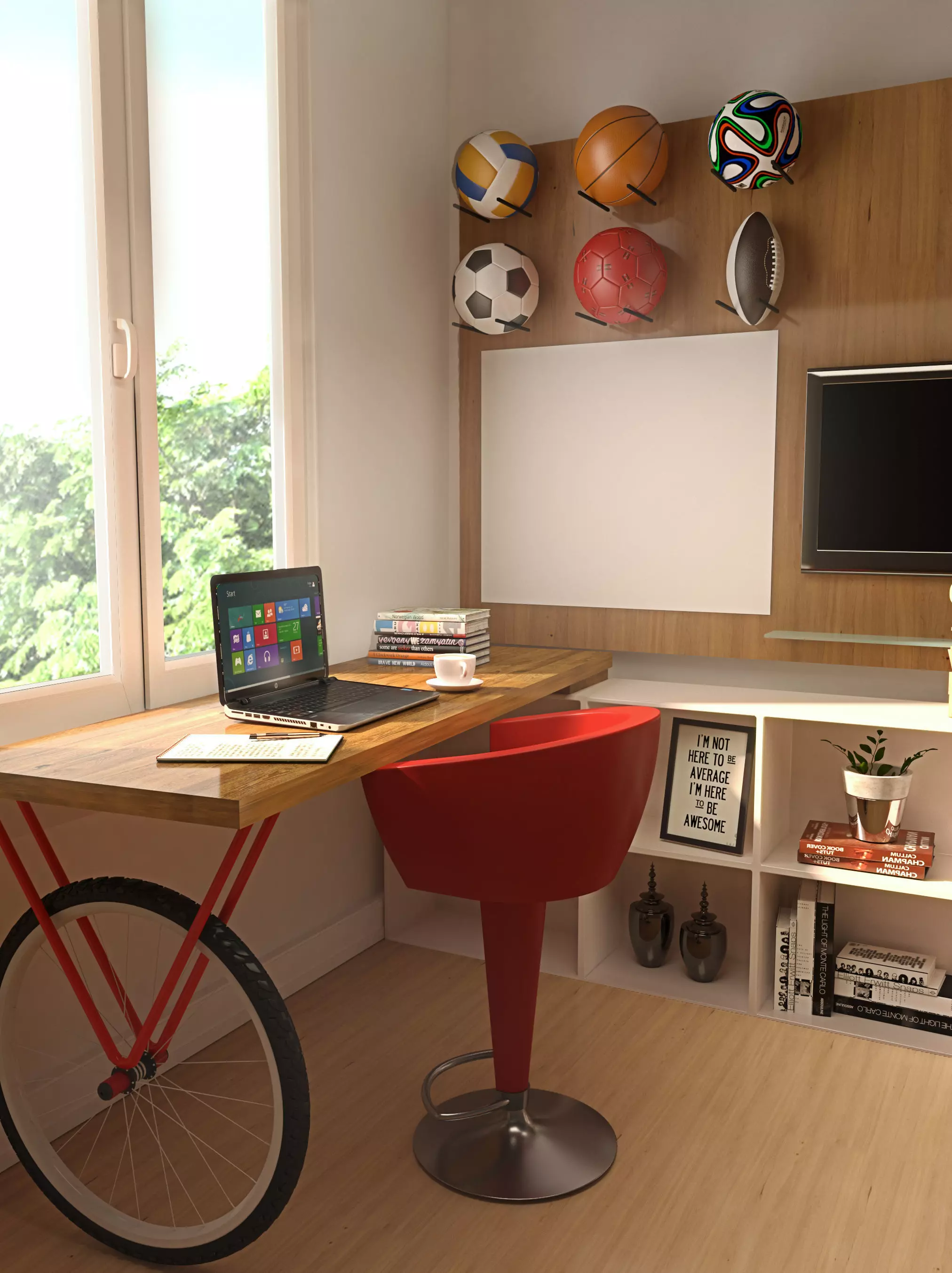 study room 3D model