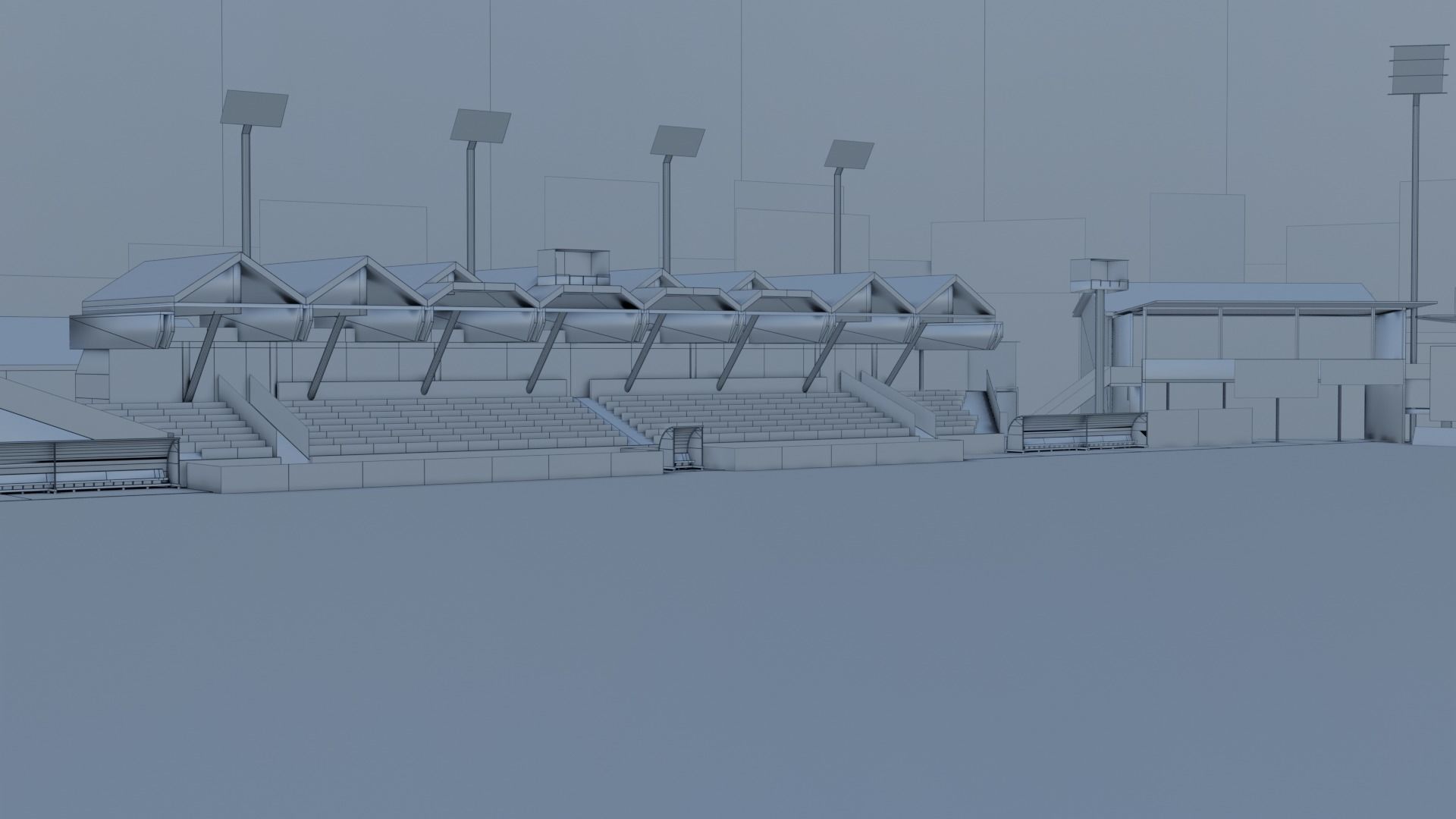 Raiffeisen Arena Pasching Austria Low-poly 3D model_6