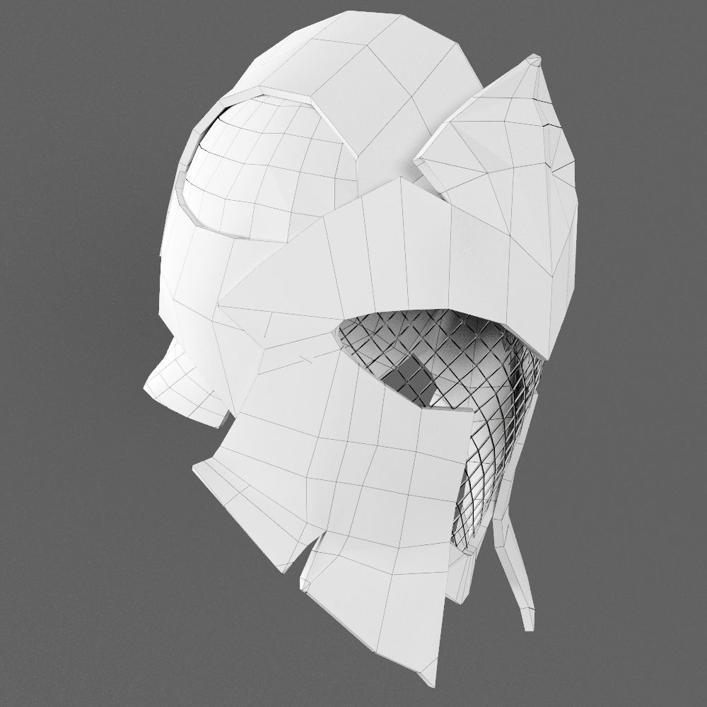 Fantasy Helmet Low-poly 3D model_4