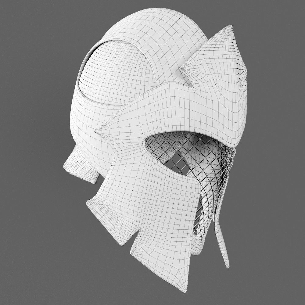 Fantasy Helmet Low-poly 3D model_5