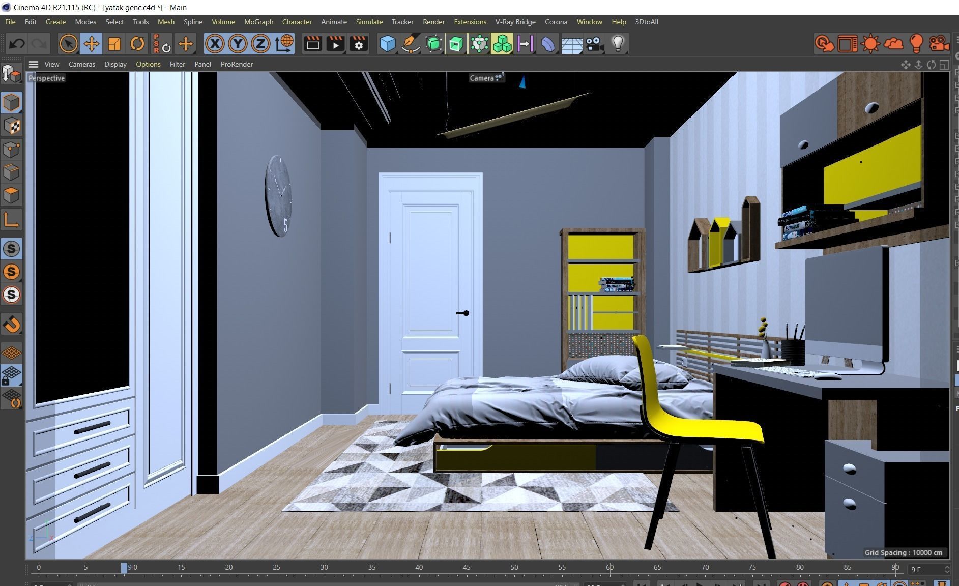 Child Bedroom design 3D model_2