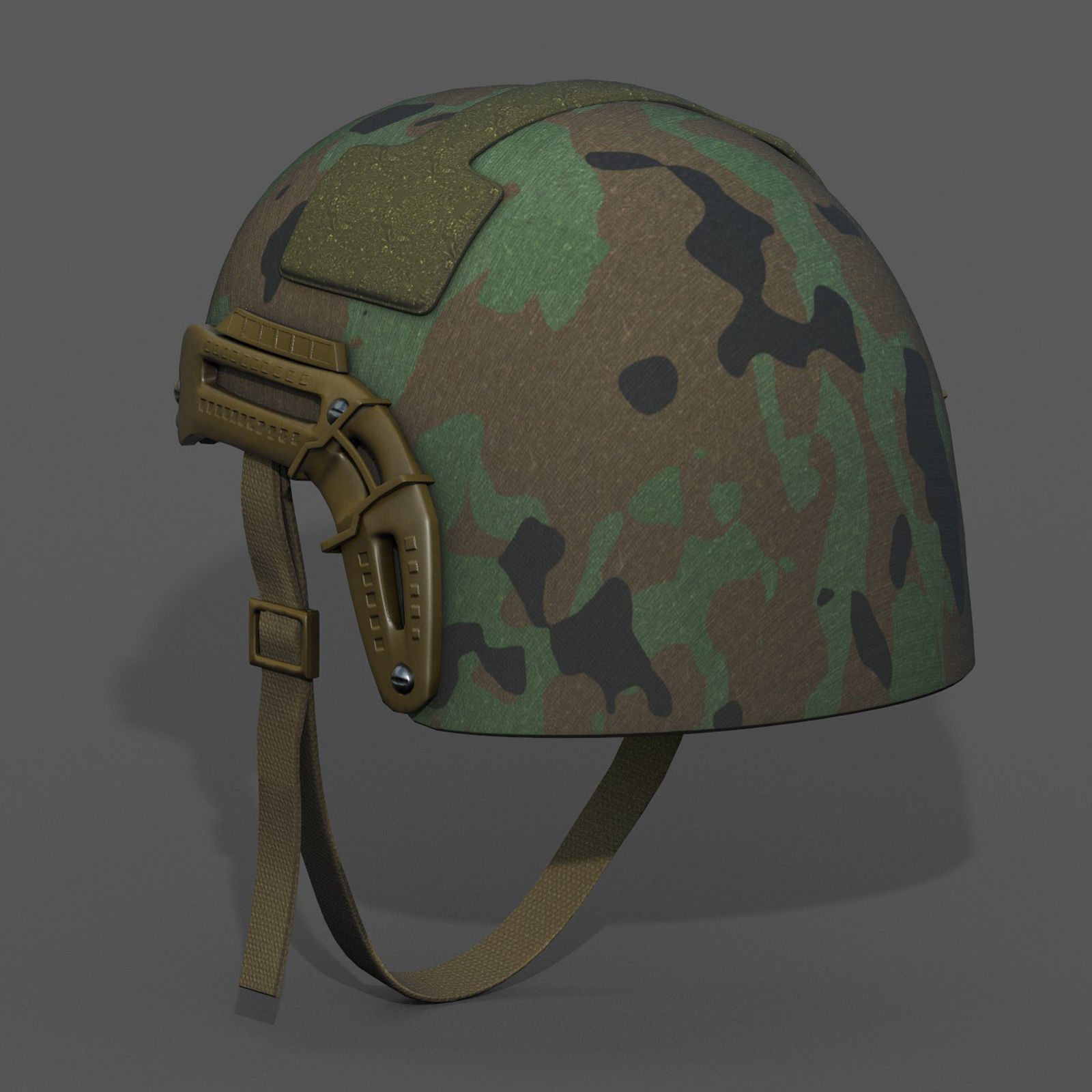 Helmet military combat scifi futuristic military  Low-poly 3D model_6