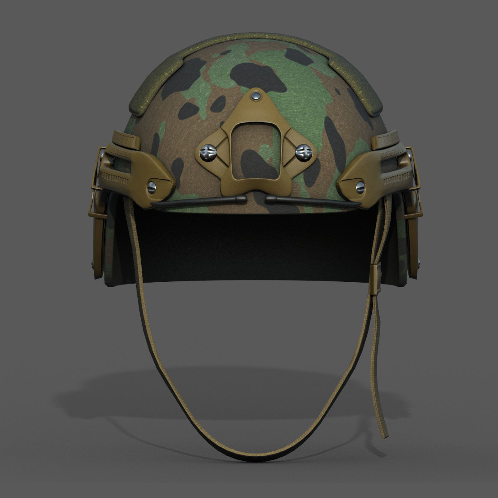 Helmet military combat scifi futuristic military  Low-poly 3D model_5