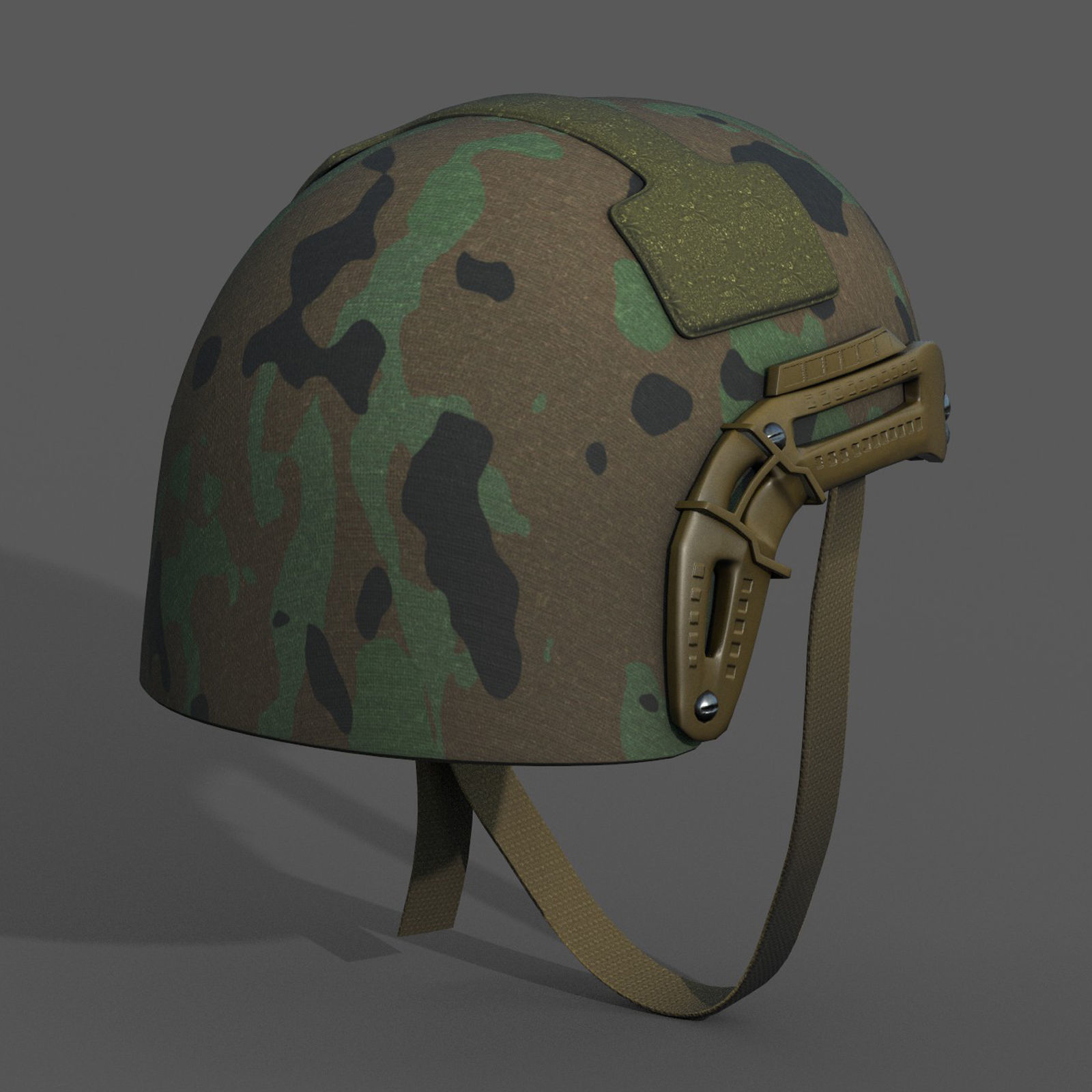 Helmet military combat scifi futuristic military  Low-poly 3D model_4